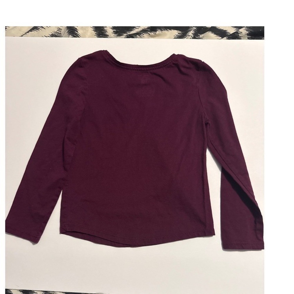 Jumping Beans Girls Maroon "Made of Magic" Sequin Long Sleeve TShirt Size 4 - Picture 3 of 4
